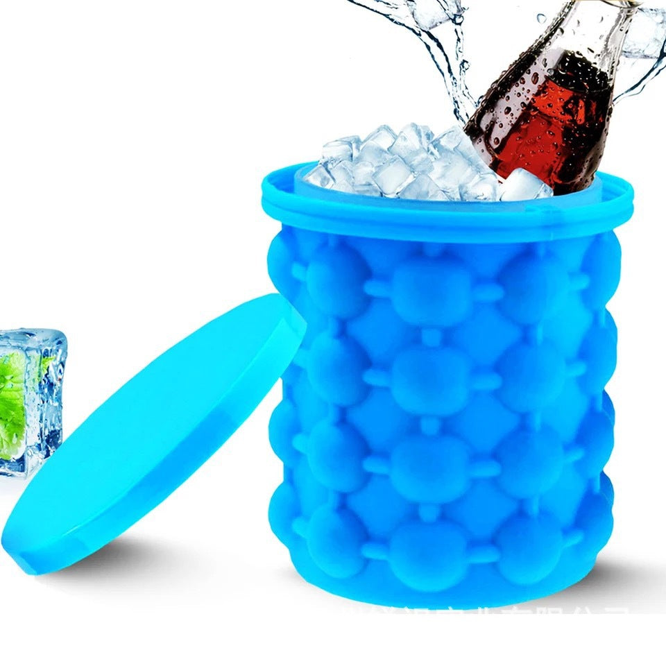 Silicone Ice Cube Maker in use